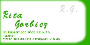 rita gorbicz business card